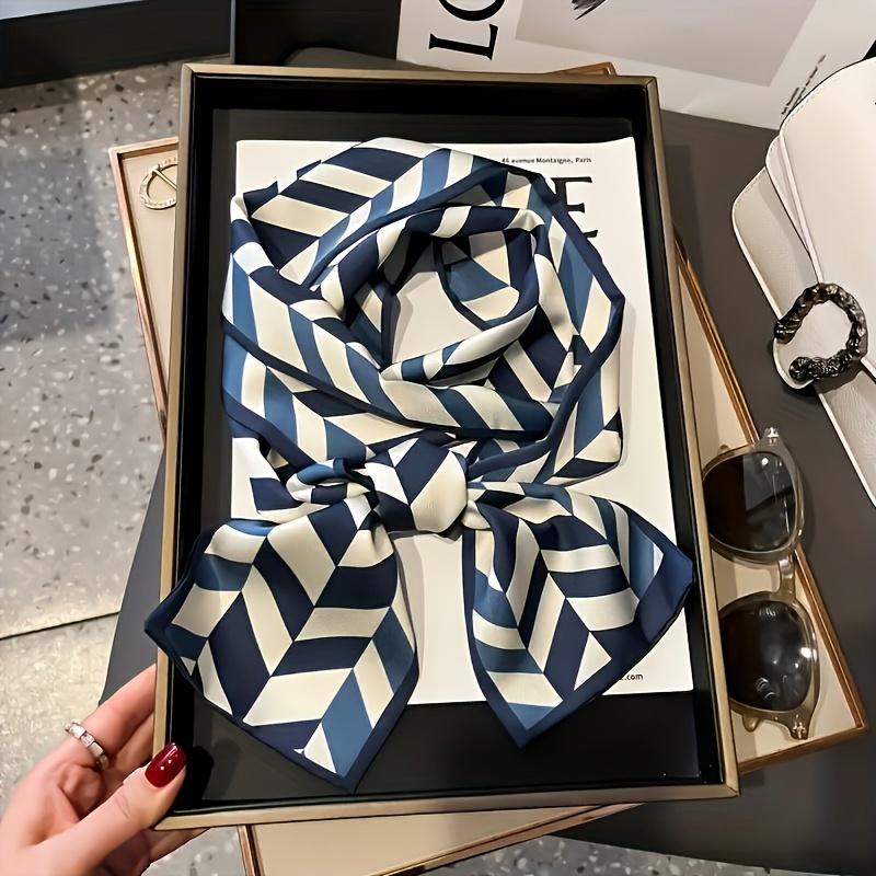 Spring Summer Fashion Scarf For Women Luxury Soft Satin Headband Neckerchief Foulard Female Hair Scarfs Neck Tie Skinny Scarves