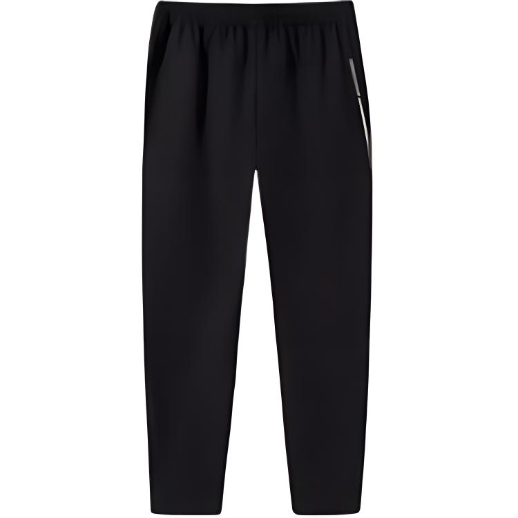 Anta Training Series Simple Solid Color Casual Straight Leg Elastic Knitted Sports Pants Men Bottoms Black 952517503-3