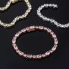 Unisex Hip Hop 6mm Zircon Tennis Bracelet: Round & Square Gradual Zircon Design