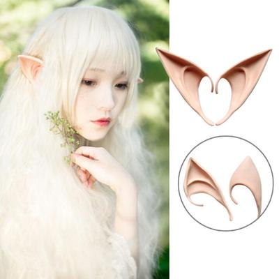 1 Pair Soft Long Artificial Elf Ears Halloween Prop Cosplay Club Party Supplies