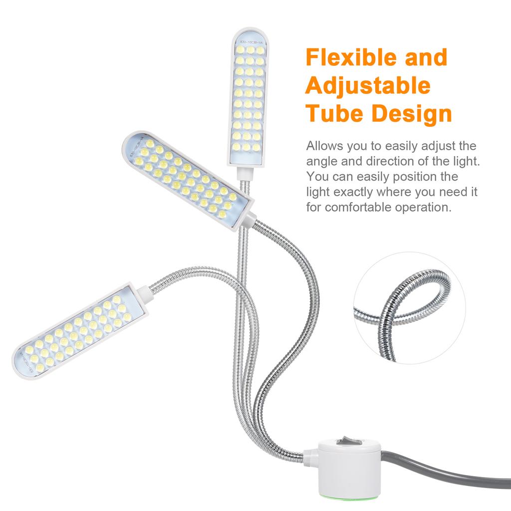 Nähmaschinenlampe 30LEDs Magnetfuß Flexibel Energiesparend Nähmaschinenlicht zum Nähen Lesen Malen