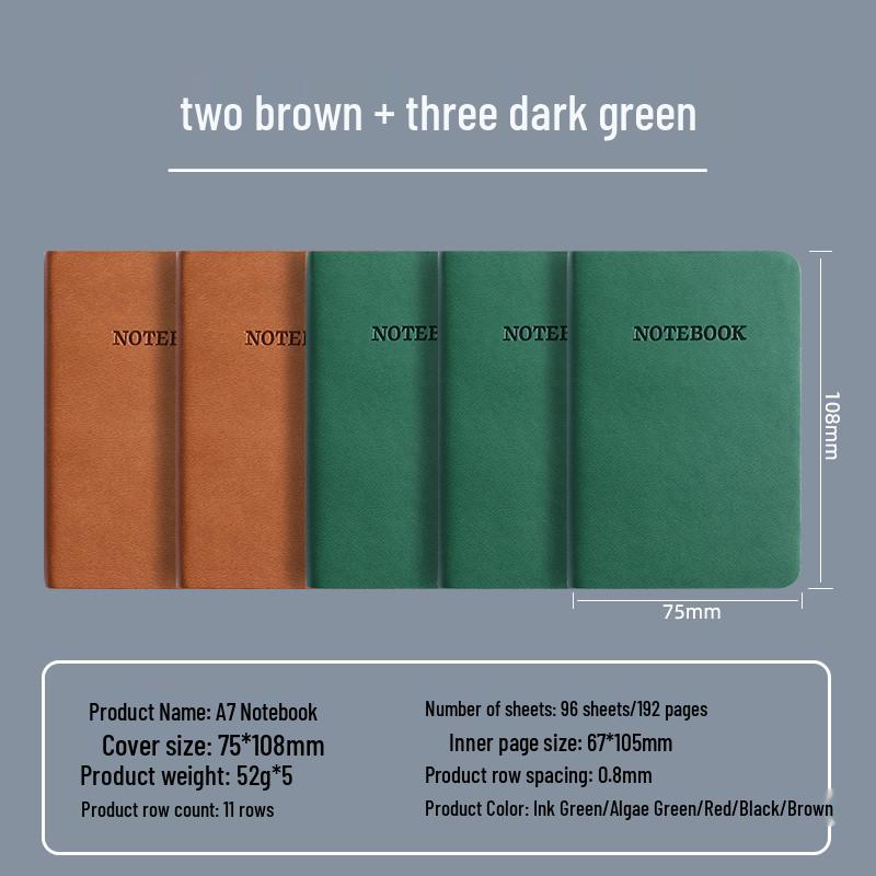 A7 Mini Tragbares Taschennotizbuch für Krankenschwestern und Ärzte