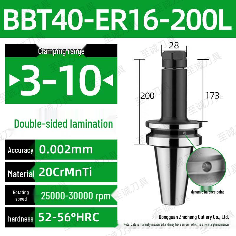 CNC-Hochgeschwindigkeits-Doppelseitiger BBT30/40/50-ER20/25/32 Werkzeughalter mit Dynamischer Auswuchtung