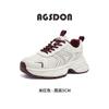 Augustine platform dad shoes women's spring 2025 new white lightweight casual shoes show feet small sports shoes