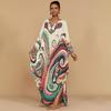 2026 New Cross-border Style 3D Printed Robe Loose Fashion Ethnic Style Women's Clothing Sun Protection Holiday Style