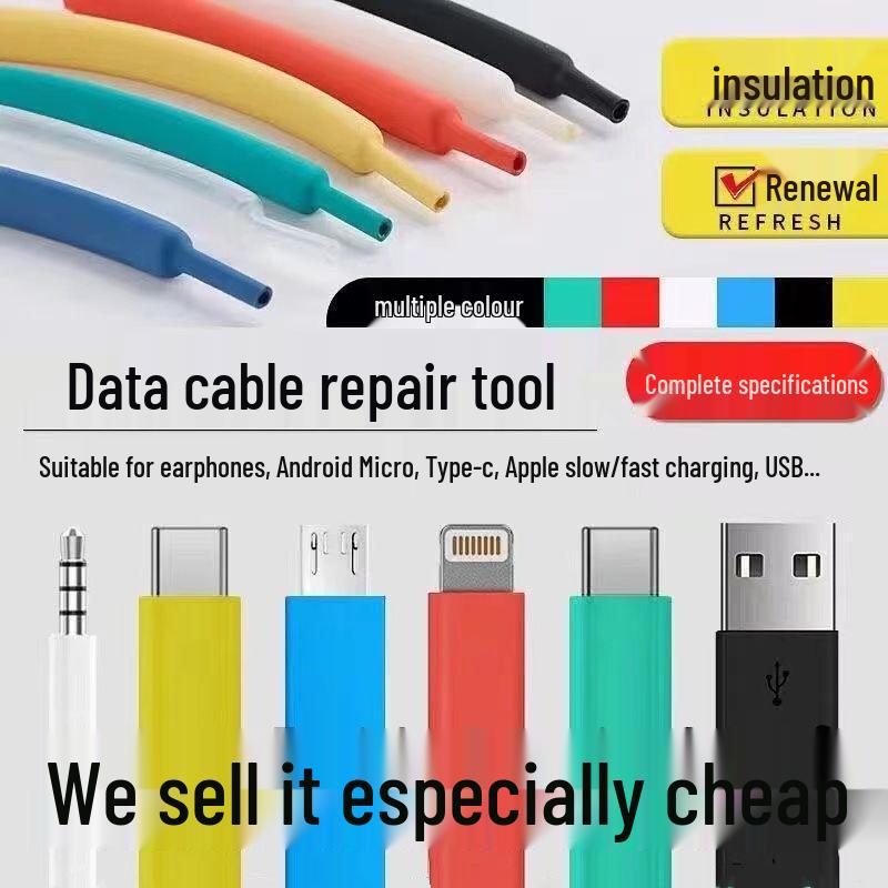 Universelle Datenkabel-Schutzhülle für Apple & Android - Schrumpfschlauch Reparaturhülse für Ladekabel Haltbarkeit