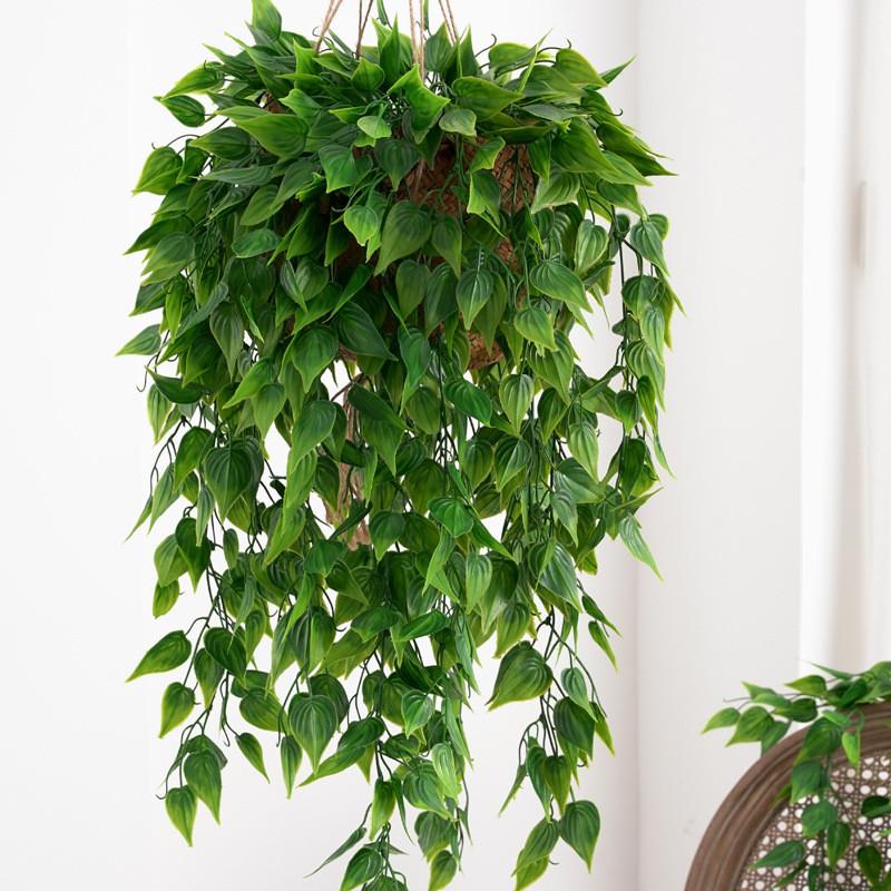 Plant Epipremnum Artificial Aureum Wall Decor Plastic Leaves Gardens Indoor