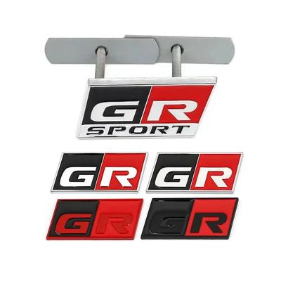 3D Metal GR Sport Logosu Araba Ön Kaput Izgarası Amblemi Rozet Otomatik Yan Çamurluk Çıkartma Etiketi HV YARiS RZ RC RS Prius için