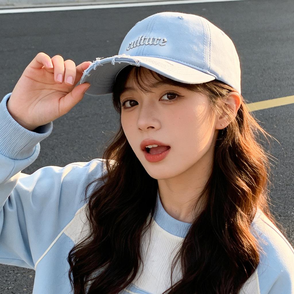 Women'S Spring And Summer Baseball Cap Sunscreen Versatile Fashion Hat Trend Cap