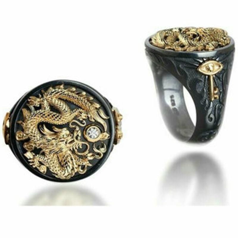Accessories, Hip Hop Retro Totem Multi-Style Ring Men, Domineering Punk Trendy Ring Women