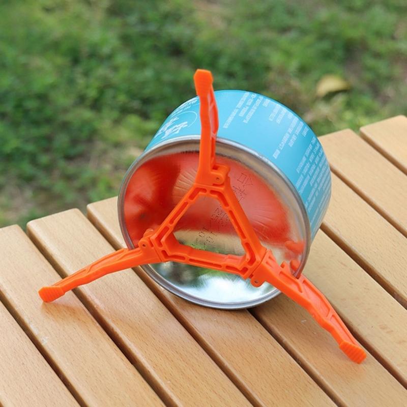 Stable Outdoor Cooking Stand Regulable Angles Folds Flat Stove Holder For Gas Canisters Nonslip Base