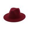 Men'S And Women'S Thermal Hats, Woolen Jazz Big-Brimmed Top Hats, British Retro Solid Color Light Board Felt Hats