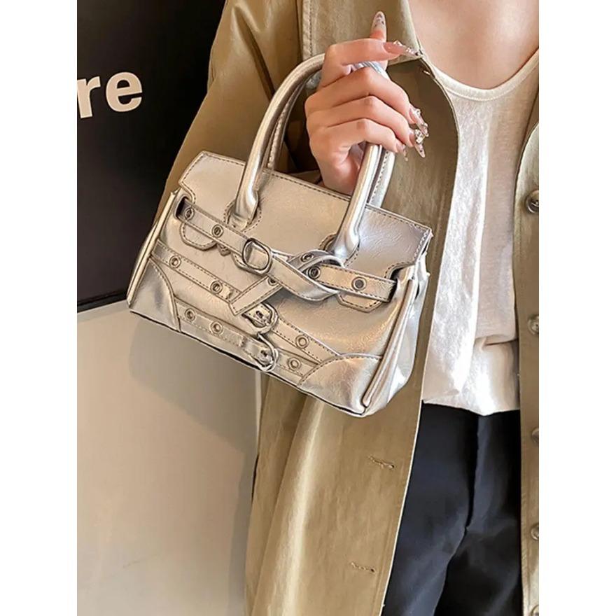 Textured PU Leather Crossbody Bags for Women High-end Belt Design Small Handbags Fashion Lady Shoulder Bag