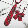 Jk Free Short Tie Necktie Female College Style Lazy Japanese Plaid Uniform Shirt Ins Student Bow Tie