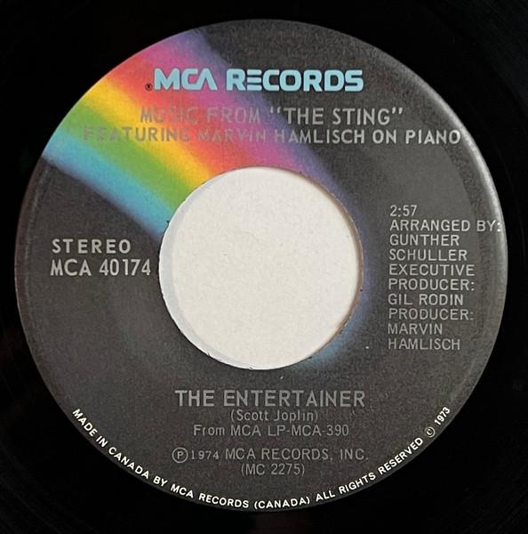 

7inch Record MARVIN HAMLISCH Music From The Sting The Entertai MCA40174 MCA Records 1974 Canada Jazz Used