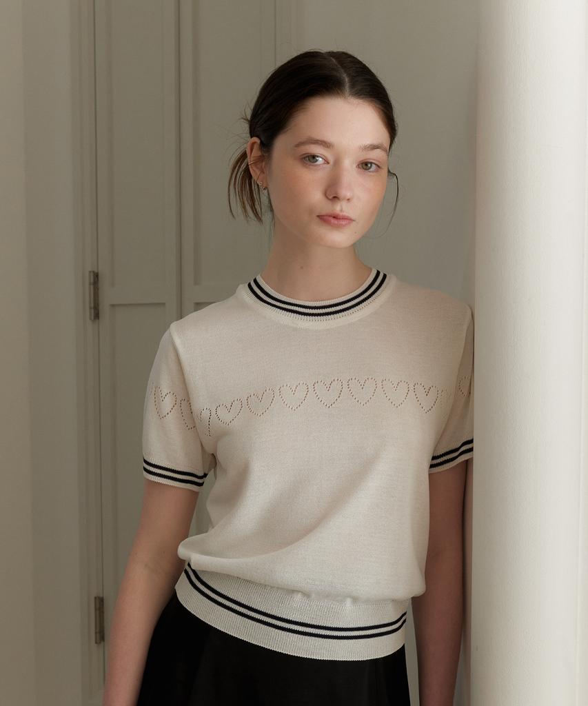 YUPPE Heart Color Knit_Ivory