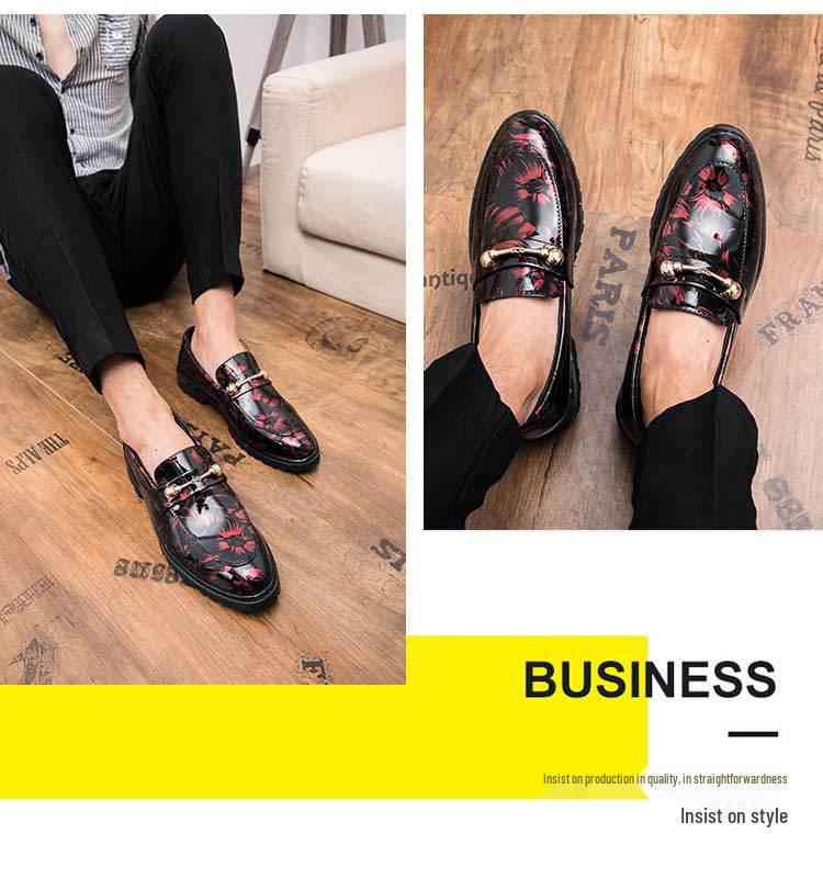 Herren Freizeitschuhe aus Leder im britischen Stil mit runder Spitze für Business und Arbeitskleidung in Schwarz. Perfekt für jugendliche Männer, die glänzende Details zu schätzen wissen.