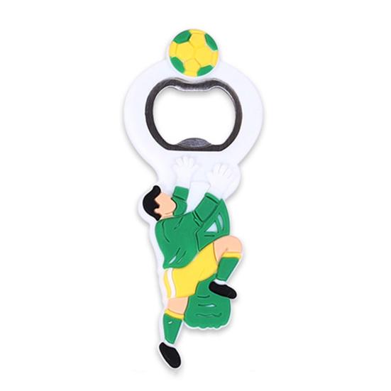 Yousheng Football Theme Magnetic Bottle Opener Stainless Steel Beer Bottle Opener for Fridge Novelty Gift for Men Coaches Sports Game Party Favors