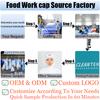 White Unisex Breathable Net Peaked Work Cap Dust-Resistant Hat for Food Plant Catering Workshop Cleanroom Hooded Scarf Work Hat