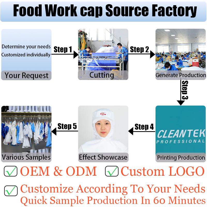 White Unisex Breathable Net Peaked Work Cap Dust-Resistant Hat for Food Plant Catering Workshop Cleanroom Hooded Scarf Work Hat