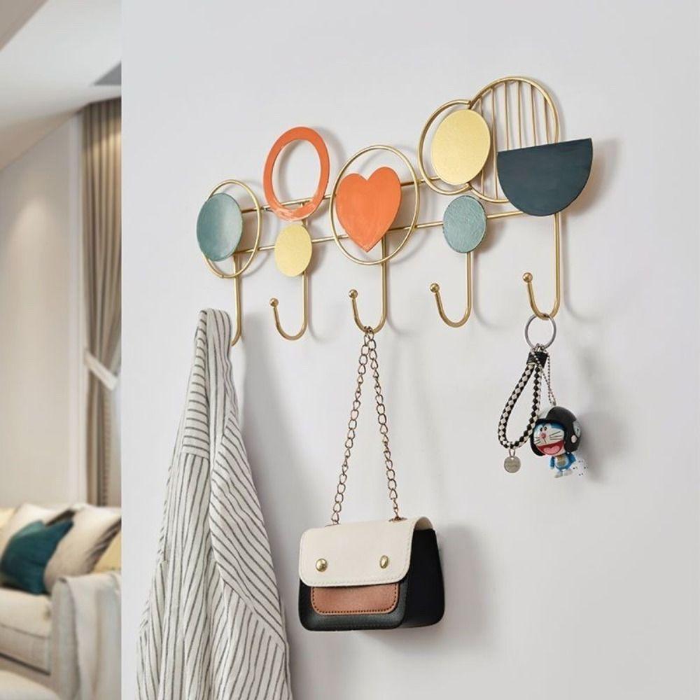 

Rust-proof Wall Hanging Hook Wear-resistant Wall Coat Rack Iron Hanging Clothes Hook Bedroom