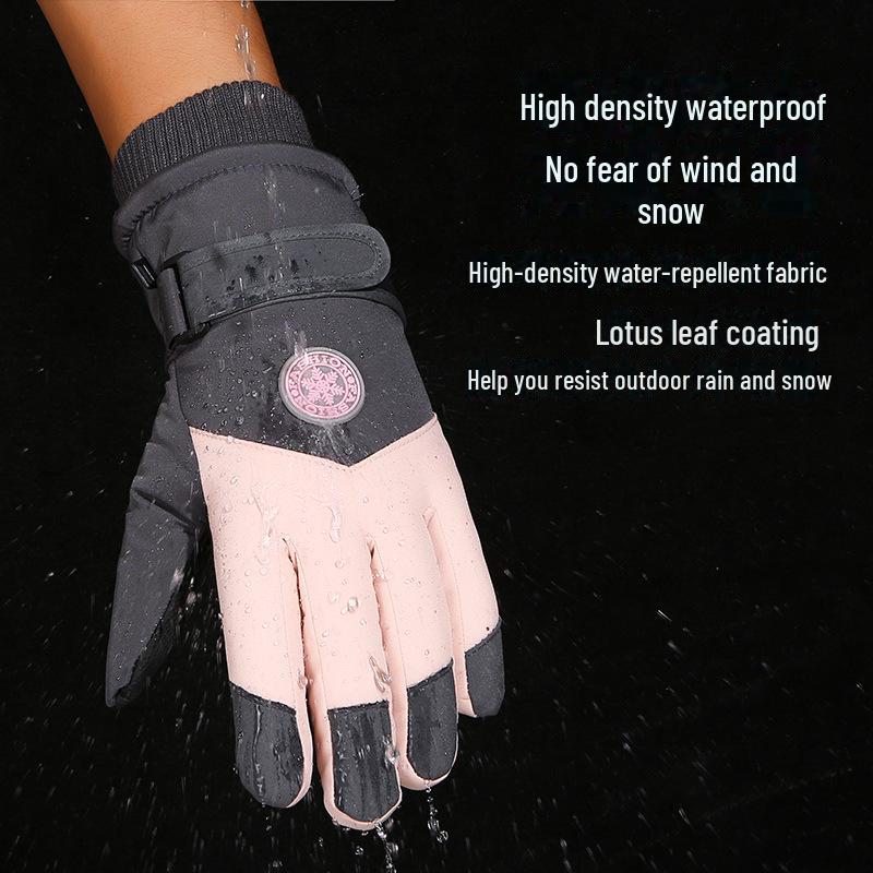 Windproof Waterproof Non-slip Touch Screen Cycling Gloves for Men and Women. Perfect for Skiing, Electric Car, Motorcycle In Autumn and Winter.