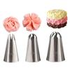 3pcs Rose Pastry Nozzles Set Cake Decorating Tools Flower Icing Piping Nozzle Cream Cupcake Tips Baking Accessories #1M 2D 336