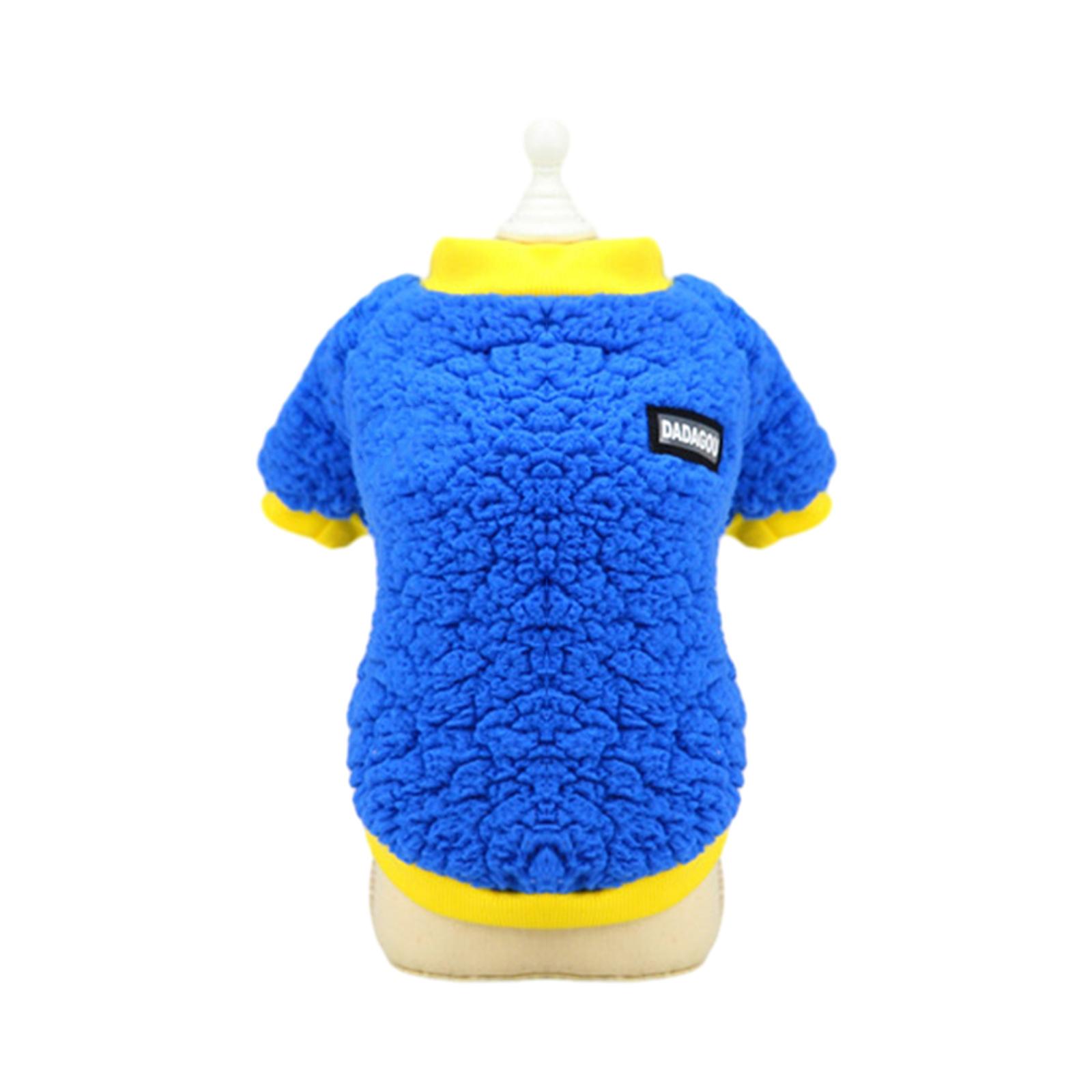 

Pet Hoodie for Cat Dogs Autumn Spring Pet Pullover Hoodies Warm Pet Clothes for Bichon Chihuahua Small Dog Winter Jumper L синий