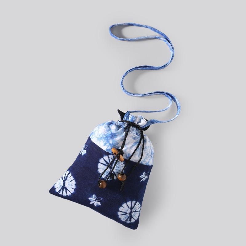 Ethnic-style Tie-dyed Crossbody Bag, Ancient-style Large-capacity Handcrafted Storage Bag, Mobile Phone Case