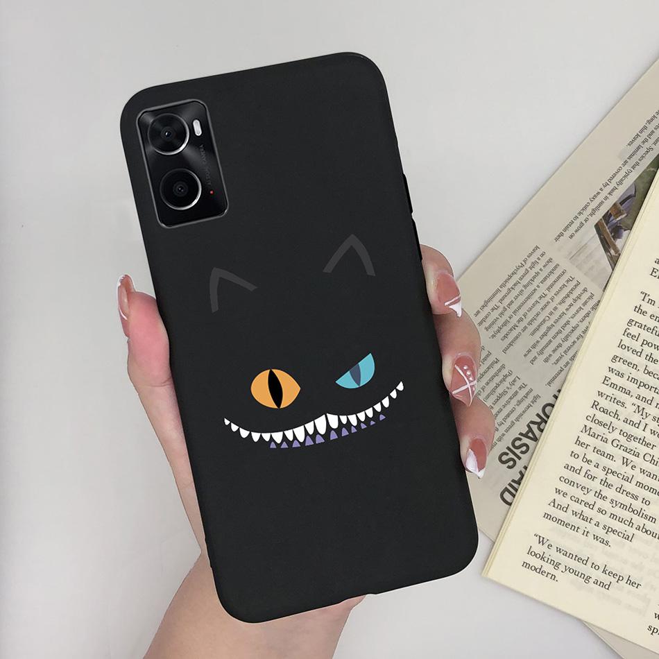 Phone Case For Oppo A96 A97 Cat Monster Soft Matte Silicone Anti Drop Back Cover For Oppo A 96 97 OppoA96 Bumper Funda Coque Bag
