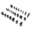 24Pcs Hollow Punch Cutter High Carbon Steel Assorted Styles Box Packed Leather Cutter Punch for Fabric Clay DIY Belt