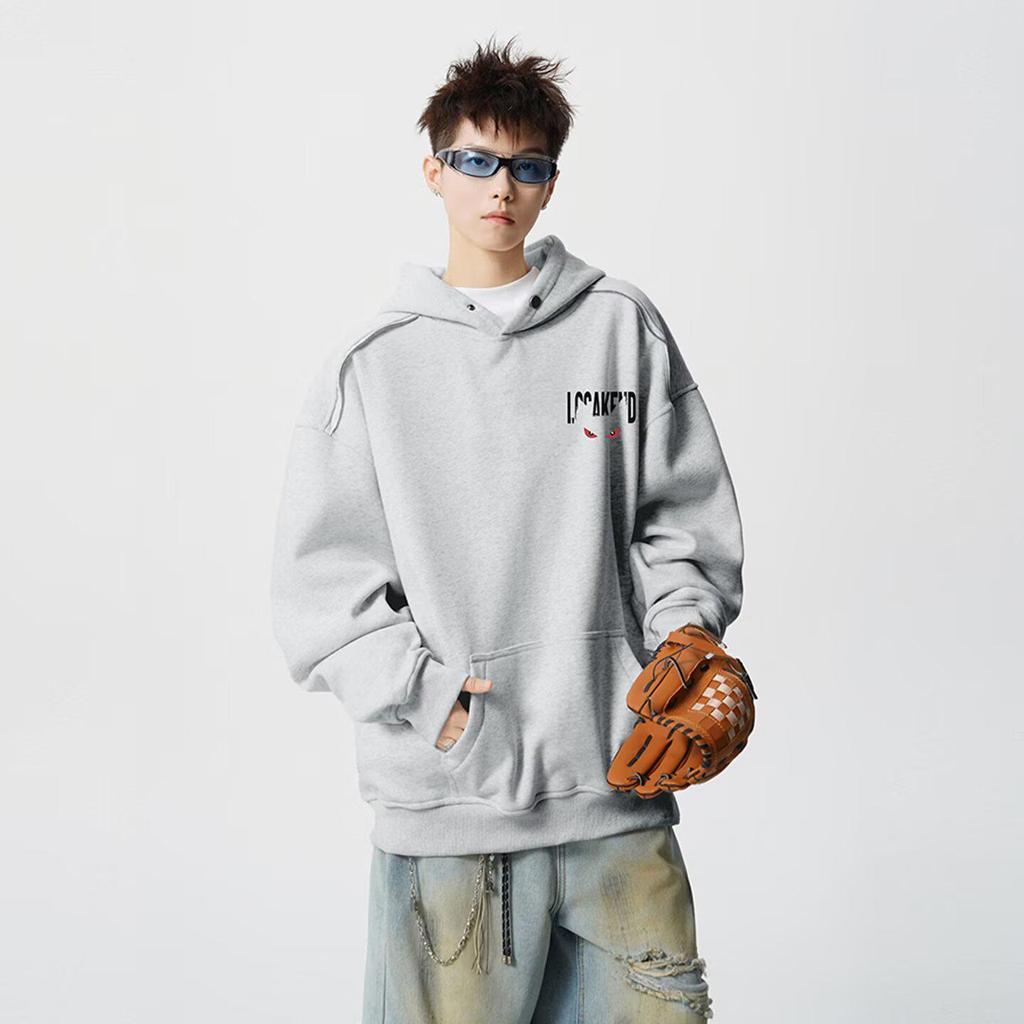 Men's Harajuku Hooded Sweatshirt: Artistic, Simple, Versatile Japanese Style Casual Top