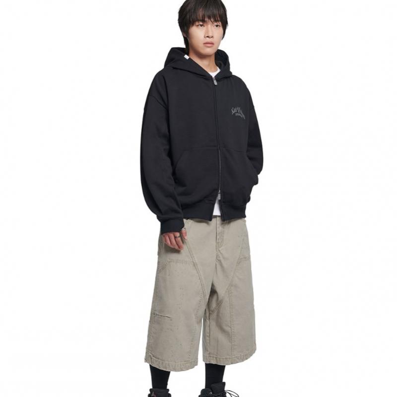 Painted Double Knee Shorts   Washed Beige