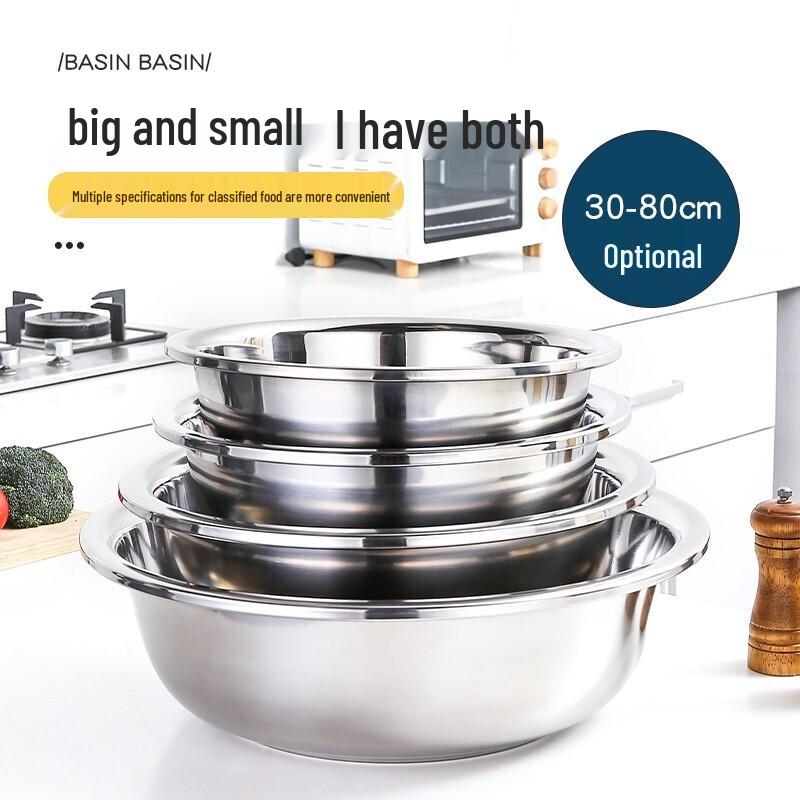 Homeglen 60cm Thickened 304 Stainless Steel Multi-Purpose Basin