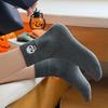 Halloweenské ponožky Pánské Dámské Bavlněné Ponožky do půlky Lebka Duch Netopýr Dýně Čarodějnický klobouk Výšivka Silné Teplé Ponožky
