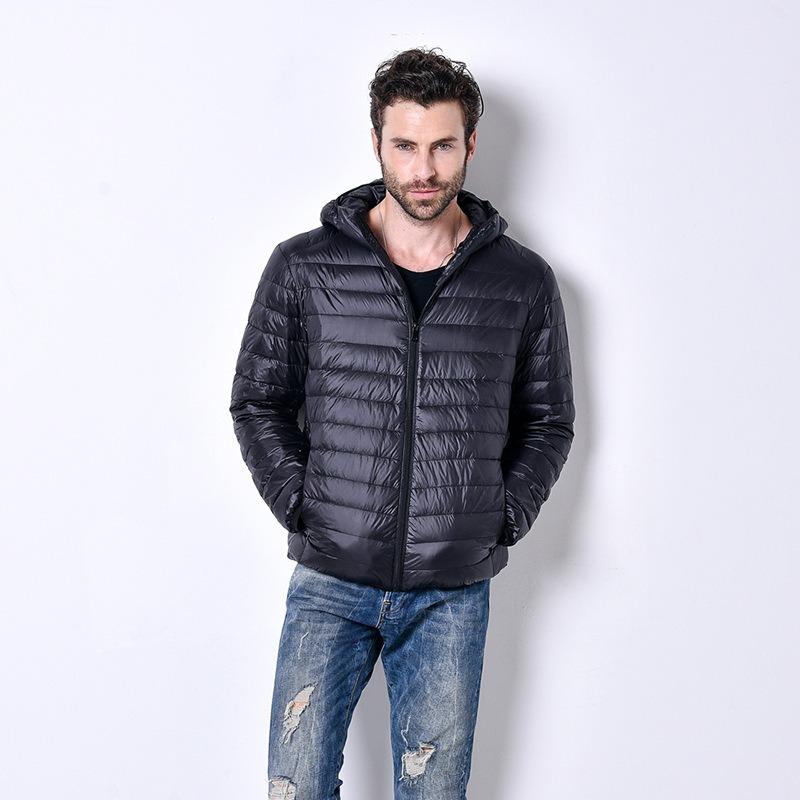 Mens Plus Size Hooded Lightweight Padded Winter Warm Loose Casual Outerwear Coat