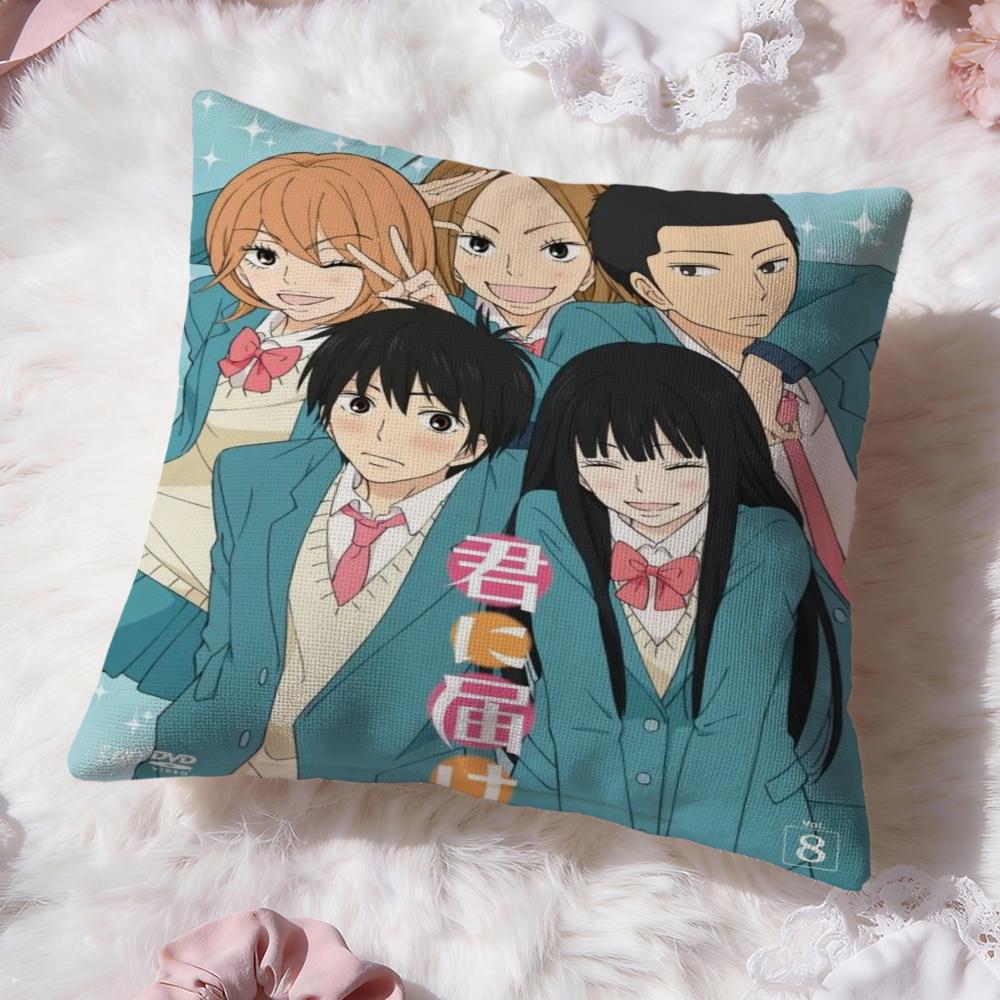 Kimi Ni T-Todoke Anime Cushion Cover Premium Comfort Reversible Pillow Cove -Two In One Design for Any Room & Car Interior