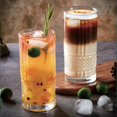 340ml/315ml Whiskey Glass Water Bottle Diamond Patterned Cocktail Glass Transparent Juice Cold Drink Mugs Drinkware Beer Glass