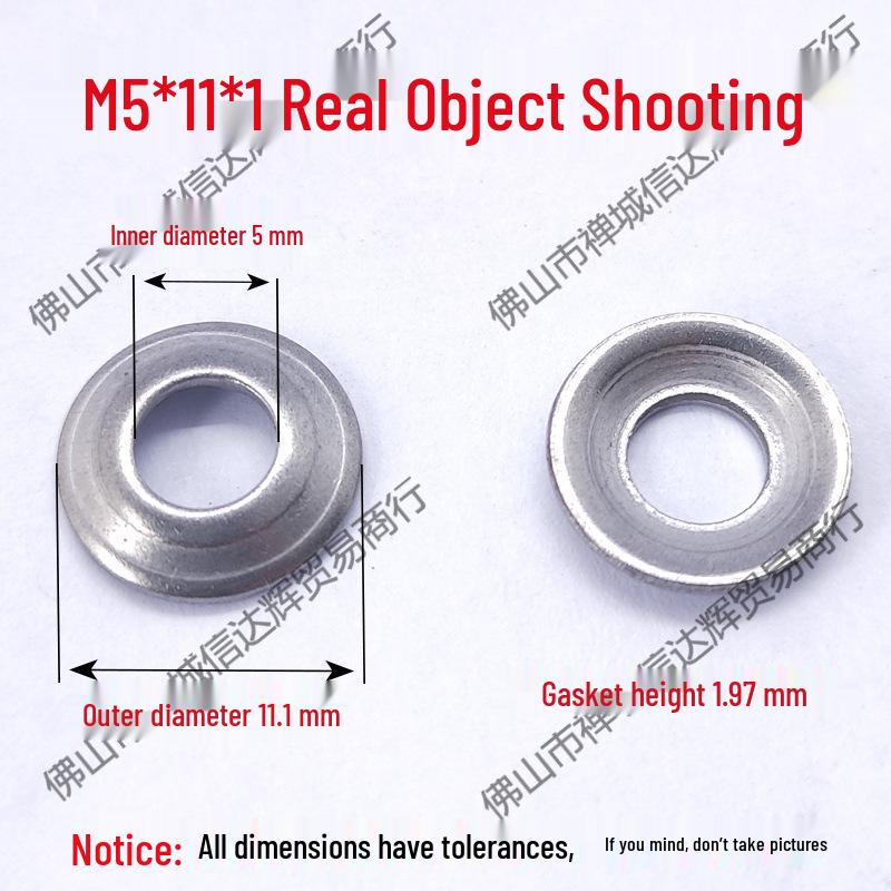 304 Stainless Steel Bowl Mat Washer and Recessed Screw Decoration Set