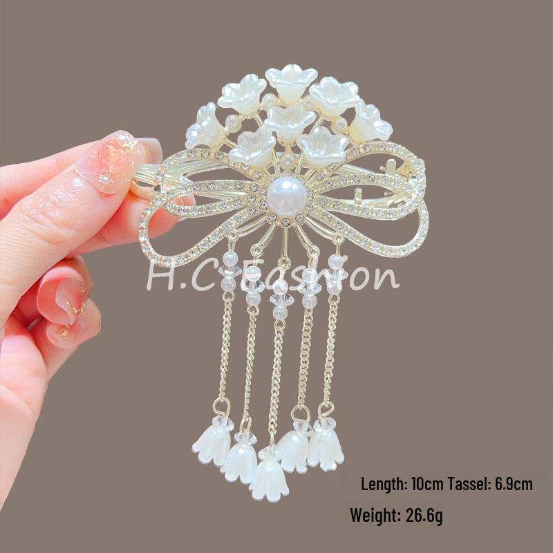 

Роскошная заколка для волос с кисточкой в виде рыбьего хвоста: Элегантная заколка-бабочка для пучка или прямых волос