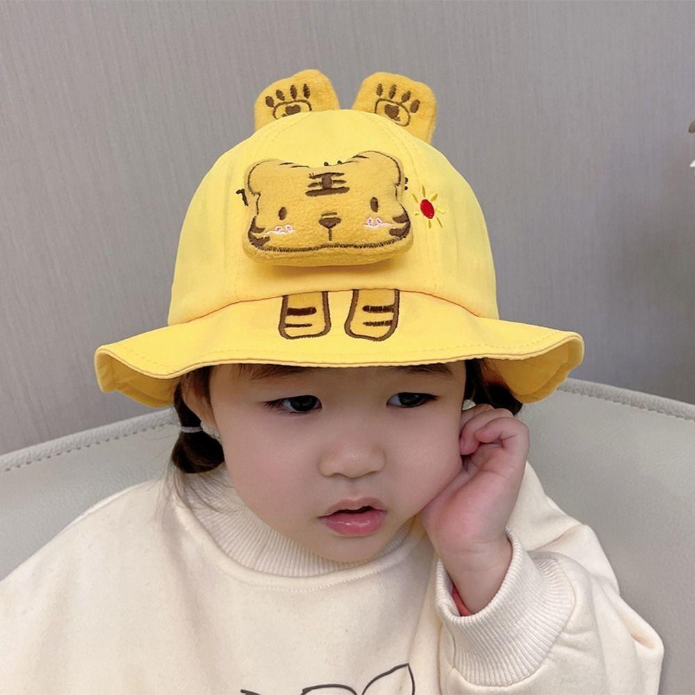 Cartoon Animal Children Sun Hat UV Protection Fisherman Hat Baby Bucket Hat Outdoor Activities