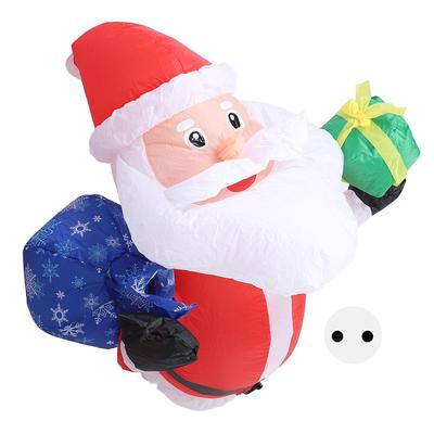Inflatable Father Xmas with Blower LED Light 210T Polyester Fiber 3.9ft IP44 Water Resistant Father