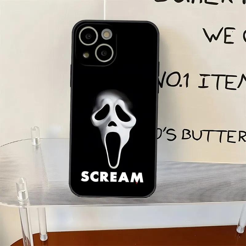 Ghostface Horror Scream Art Phone Case For iPhone 16 15 14 13 12 11 Pro Max XS X XR 7 8 SE Back Cover