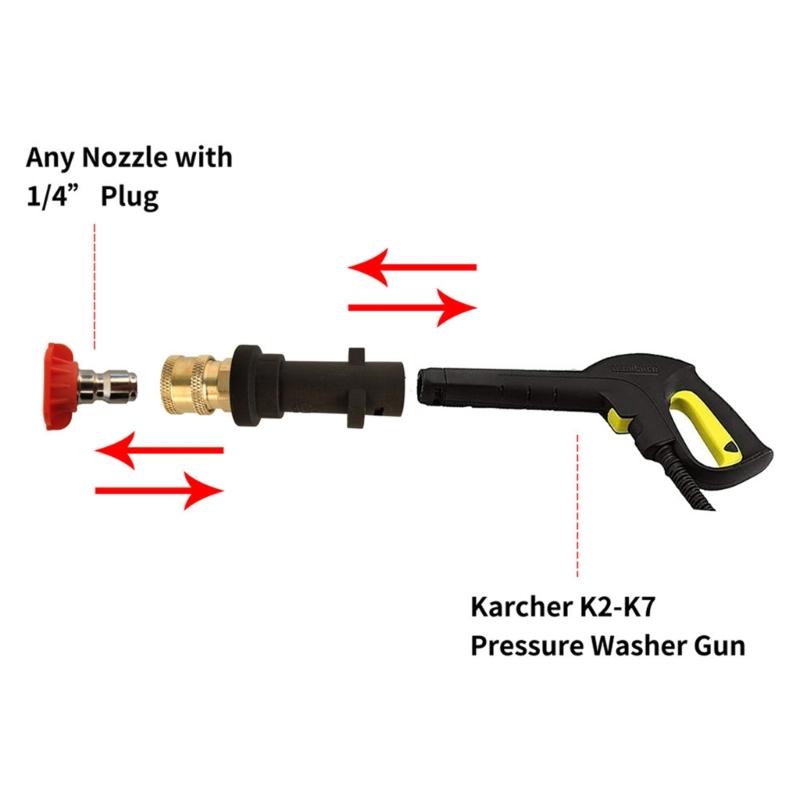 Versatile Rotating Nozzle Head with 1/4 Quick Connect Easy To Use Nozzle Head Set for Homeowners & Gardening Enthusiasts
