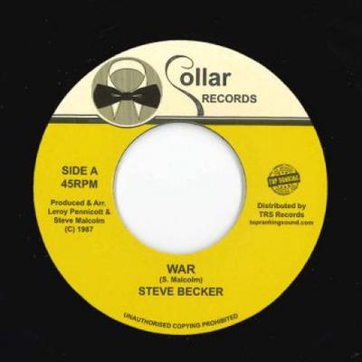 7inch Record STEVE BECKER - War / Version TRSCR3 Collar/Top Rank 1987 Europe Reggae, Ska & Dub