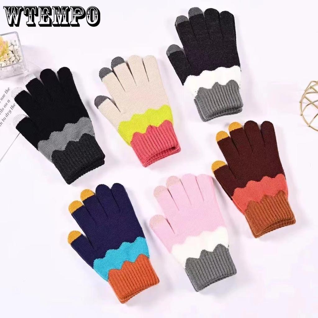 Damen Strickhandschuhe Winter Touchscreen-Handschuhe Warm und Kältebeständig Strickhandschuhe