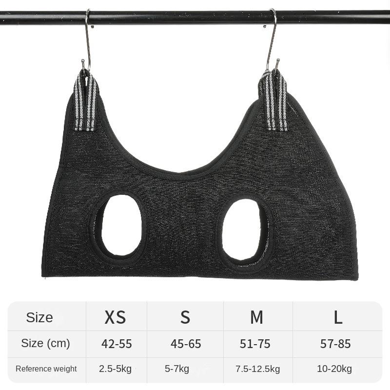 

Гамак для ухода за собаками и кошками, фиксированная ванна, сумка для стрижки когтей, антицарапающая сумка для кошачьего тримминга, подвесная сумка для красоты для кошек, товары для домашних животных L чёрный