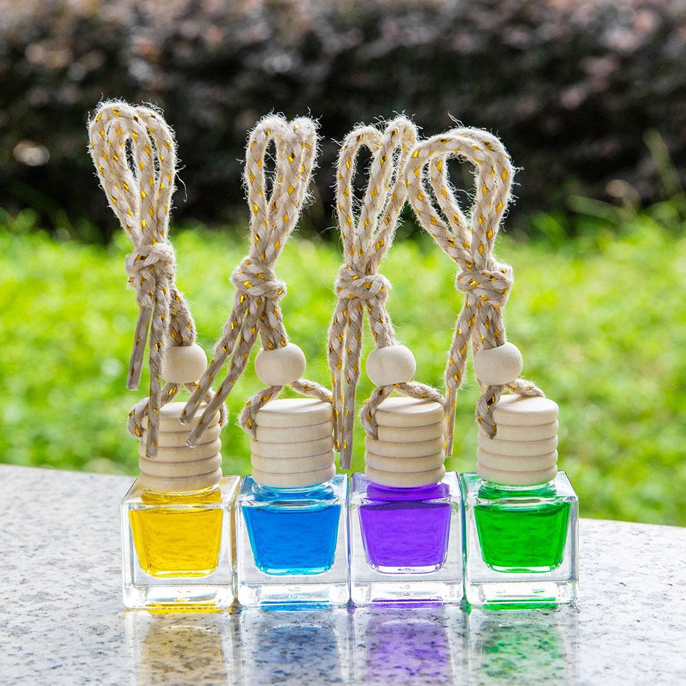 Car Hanging Bottles Perfume Aromatherapy Refillable Air Freshener Diffuser Oil Fragrance Bottle Vehicle Auto Sapper Pendant