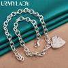 925 Sterling Silver Heart Photo Frame Necklace For Women Party Fashion Jewelry