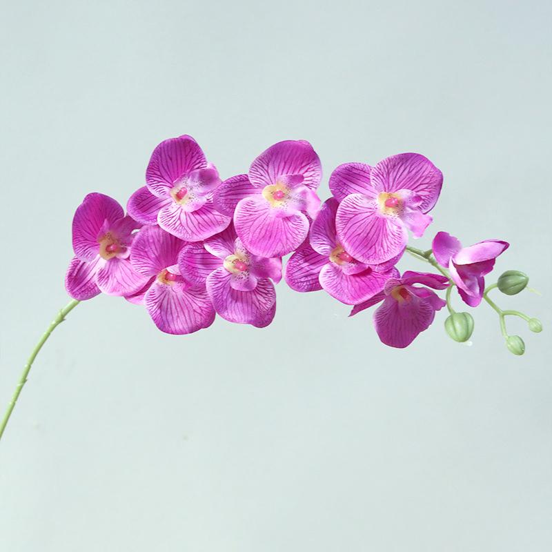 69Cm 3D New Artificial Phalaenopsis Flower Branches Real Touch Faux Butterfly Orchid Stems Floral Arrangement Wedding Home Decor